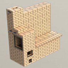 Печь стена с лежанкой и плитой порядовка